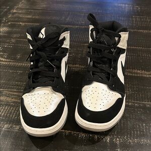 Black and White High-Top Sneakers